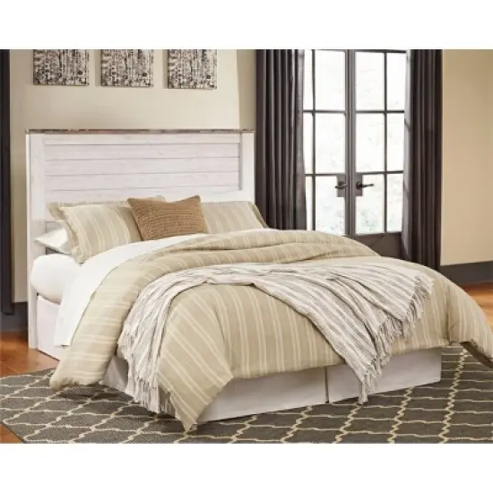 Full/Queen Willowton Panel Headboard Whitewash - Signature Design by Ashley image {1}