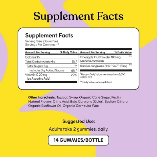 Lemme Purr Vegan Vaginal Probiotic Gummies - 14ct image {3}