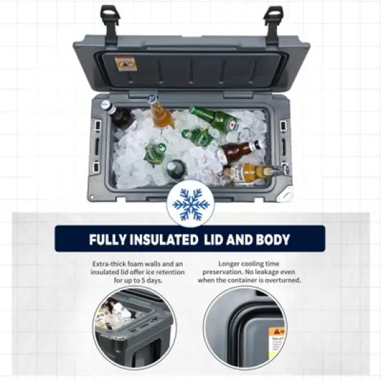 35Qt New Gray Insulated Box image {4}