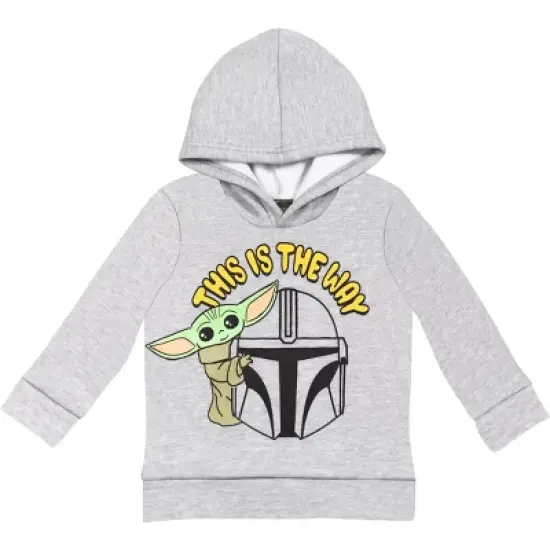 Star Wars The Mandalorian Baby Yoda Baby Boys Fleece Fleece Hoodie & Pants Set Gray/Black  image {1}