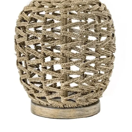 nuLOOM Bristol 24" Rattan Table Lamp Lighting - Tan 23.5" H x 15" W x 15" D image {2}