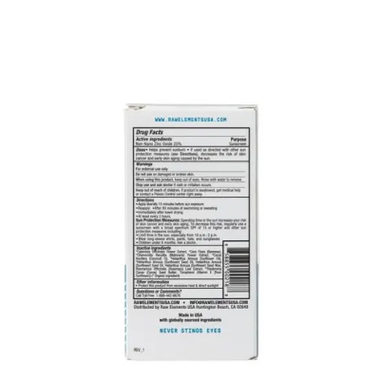 Raw Elements Baby + Kids Paper Mineral Sunscreen Stick - SPF 30+ - 1oz image {3}