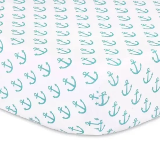 The Peanutshell Blue Nautical Baby Crib Bedding Set - 3pc image {1}