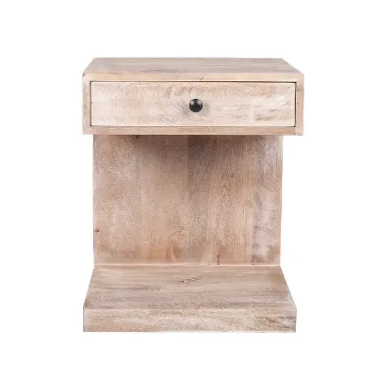 Baker Side Table White/Sand - East at Main image {2}