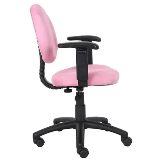 Microfiber Deluxe Posture Chair with Adjustable Arms - Boss Office Products image {1}