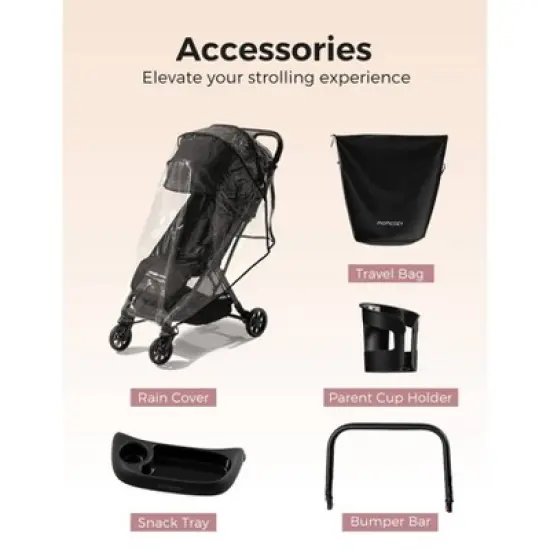 Momcozy ClickGo Lightweight Stroller - Black image {8}