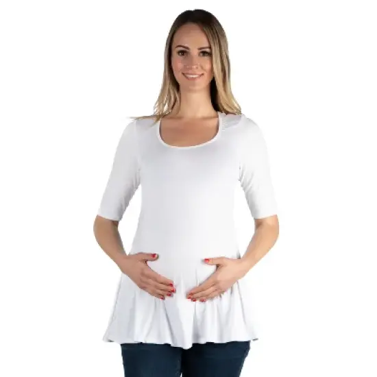 24seven Comfort Apparel Women's Maternity Swing Tunic Top image {11}