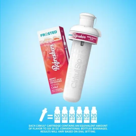 Cirkul Frosted Refreshers Berry Peach Acai Refresher Flavor Cartridge image {3}