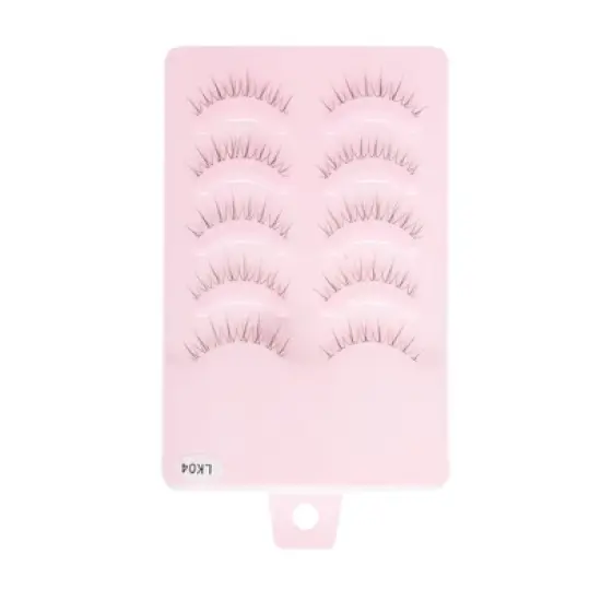 Unique Bargains Natural False Eyelashes LK04 Black 5 Pair image {4}