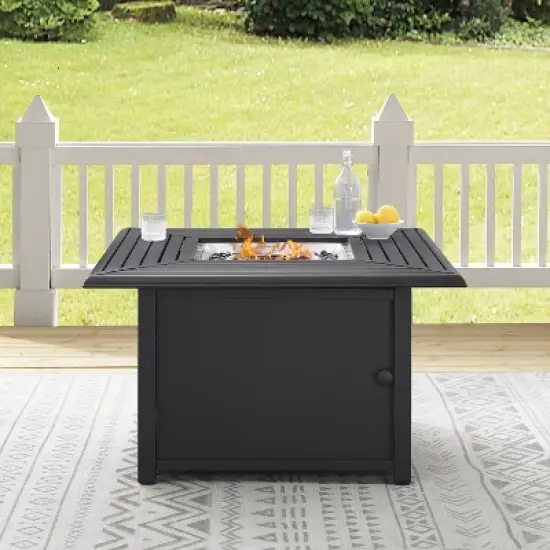 Dante Metal Fire Table - Black - Crosley image {5}