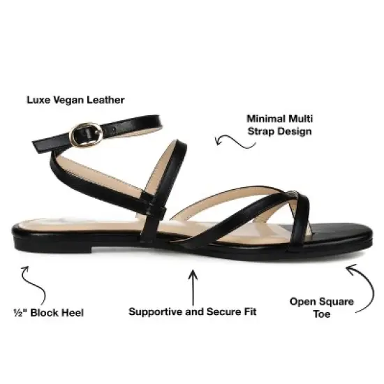 Journee Collection Womens Serissa Multi Strap Flat Sandals image {7}