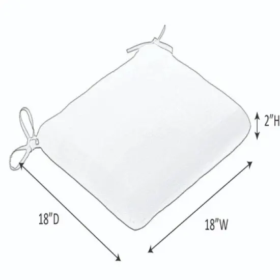 Casual Cushion Solid Sunbrella Fabric 2-Piece Indoor/Outdoor Seat Pad Cushion image {3}