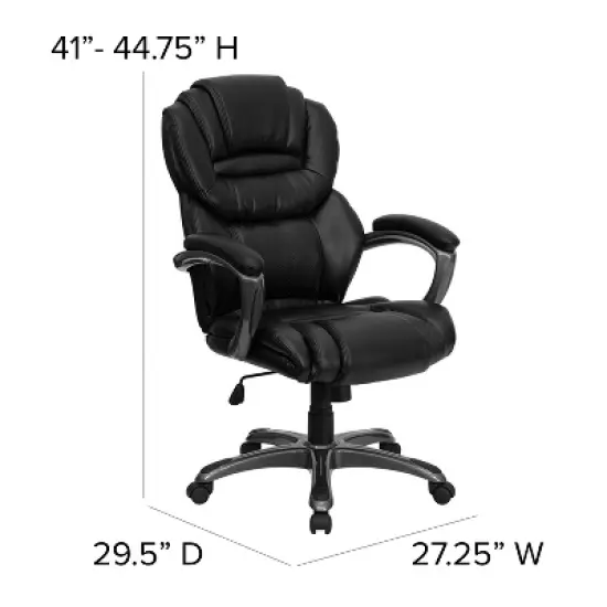 Emma and Oliver High Back Executive Swivel Ergonomic Office Chair with Accent Layered Seat/Back image {3}