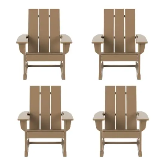 WestinTrends  Modern Adirondack Outdoor Rocking Chair (Set of 4) image {22}