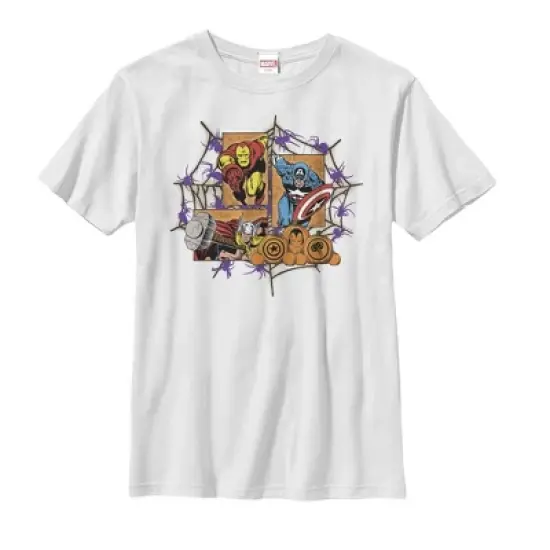 Boy's Marvel Halloween Avengers Web T-Shirt image {3}