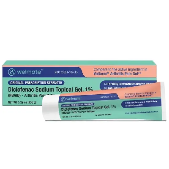 WELMATE Arthritis Pain Relief Diclofenac Sodium (NSAID) Pain Reliever Gel &ndash; 5.29oz image {6}