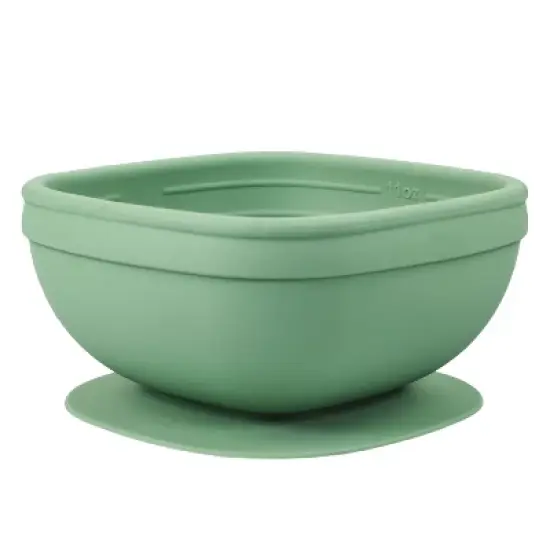 Re-Play Silicone Suction Bowl with Lid - Sage image {4}