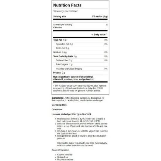 Yogourmet Yogurt Starter 6 Pkts image {1}