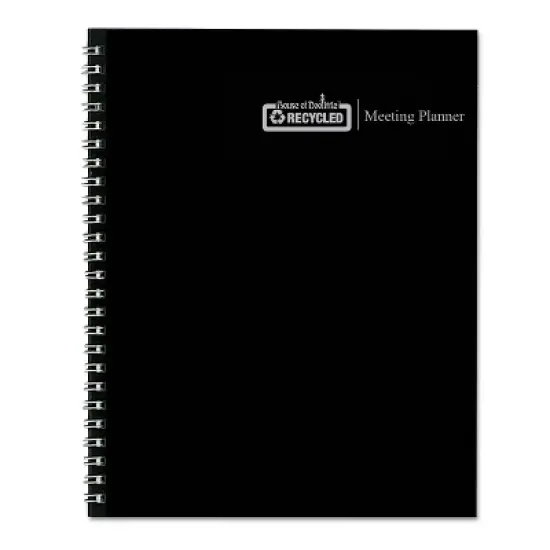 Recycled Meeting Note Planner, 11 x 8.5, Black Cover, 12-Month (Jan to Dec): 2026 image {3}
