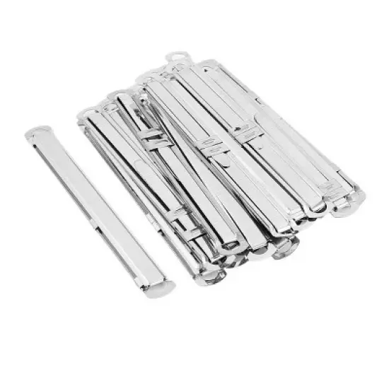 Unique Bargains Paper Fastener Filing Clip Hole Punched Paper Holder Storage Silver Tone 20 Pcs image {2}