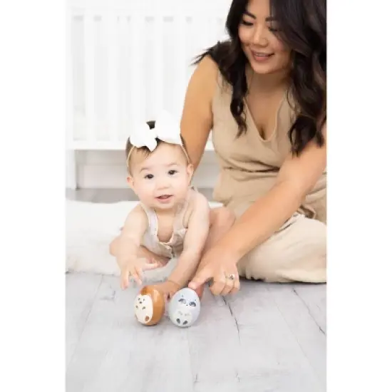 Pearhead Wooden Wobble Forest Animal Baby Toys - 6+Months - 2pc image {5}