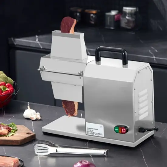 VEVOR Commercial Meat Tenderizer, Heavy Duty Stainless Steel Kitchen Tool with Handle, Meat Tong, and Cleaning Brush, 450W Electric Meat Tenderizer image {1}