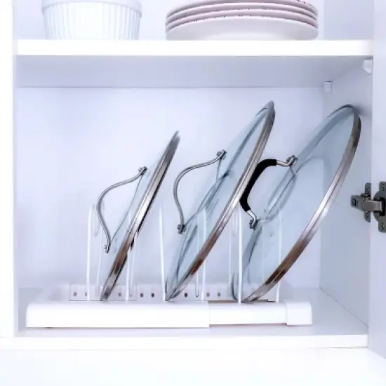 Better Houseware White-Coated-Steel Adjustable Cookware Rack image {6}