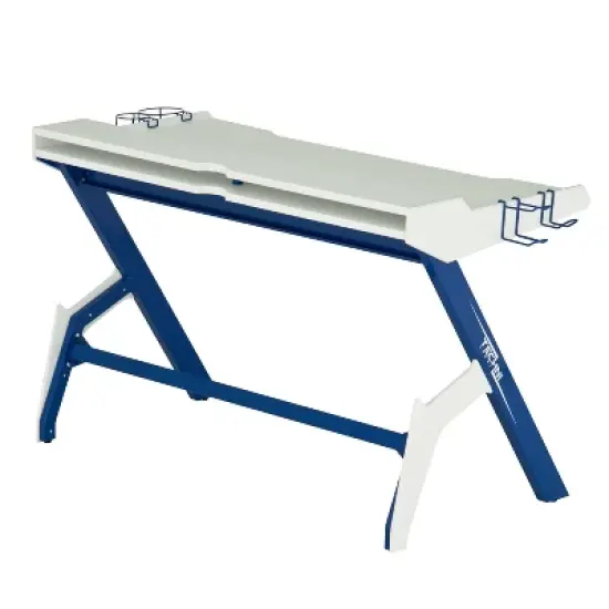 Ergonomic Computer Gaming Desk Blue - Techni Sport image {9}