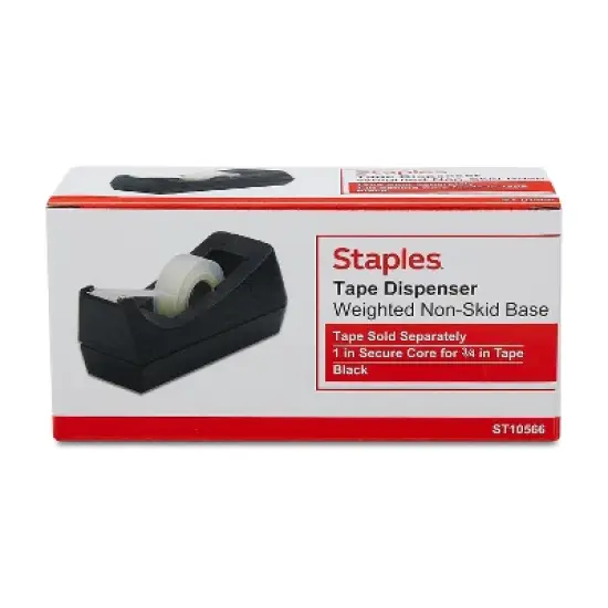 Staples Desktop Tape Dispenser Black 130674 image {5}