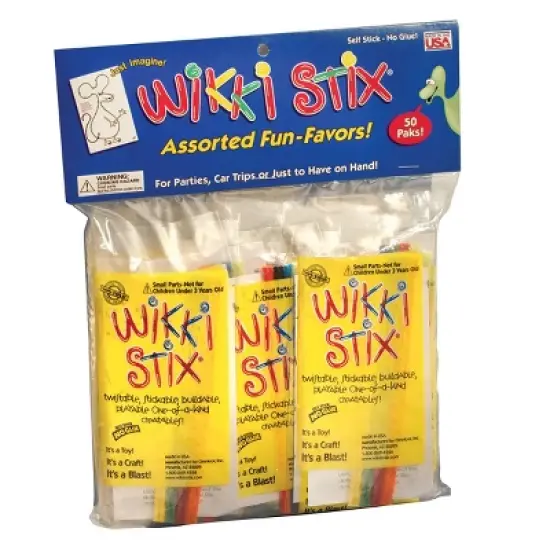 Wikki Stix - Individually Packaged - Assorted Fun Favors - Pack of 50 image {2}