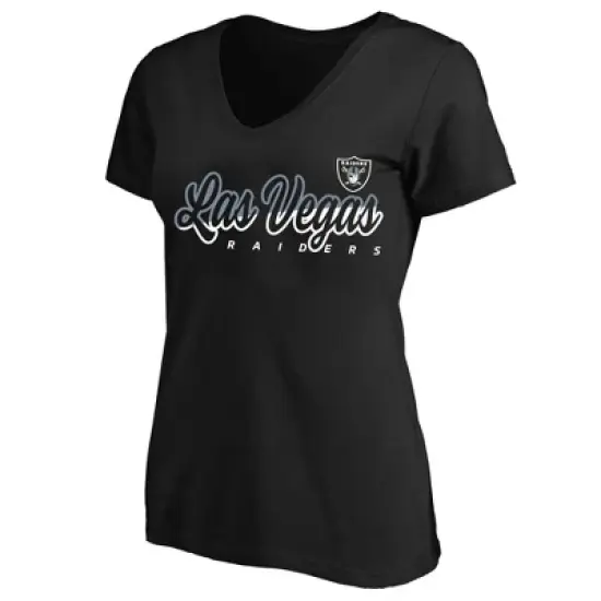 NFL Las Vegas Raiders Short Sleeve V-Neck Plus Size T-Shirt image {3}