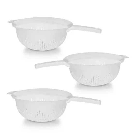 YBM Home 9.75 Inch Deep Plastic Colander (31-1130), Pack of 3 image {7}