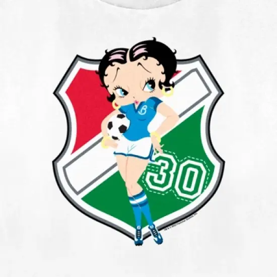 Women's Betty Boop Italy Soccer Badge T-Shirt image {1}