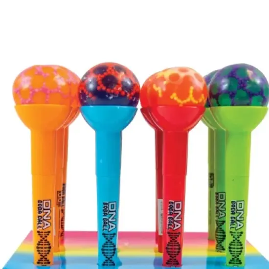 Squishy Top DNA Cosmic Boba Pens (4 Pack) - Fidget Fun Design, Black Ink image {3}