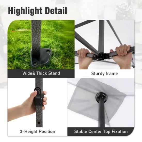 Captiva Designs 10x15 Pop Up Outdoor Commercial Heavy Duty Party Tent, White image {11}