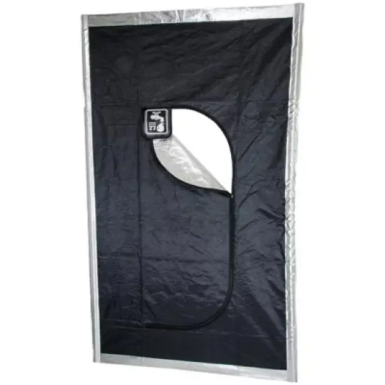 Hydrofarm BHZD Insulated Reflective Indoor Outdoor Garden Greenhouse Grow Room Black Hatch Zipper Door image {2}