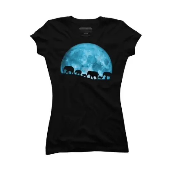 Junior's Design By Humans United Together - Elephants By Maryedenoa T-Shirt image {2}