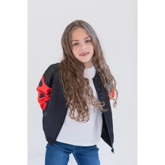Miraculous Ladybug Girls Zip Up Bomber Jacket Little Kid to Big Kid image {3}