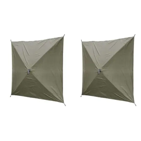 Clam Quick Set Screen Hub Green Tent Wind & Sun Panels, Accessory Only image {1}