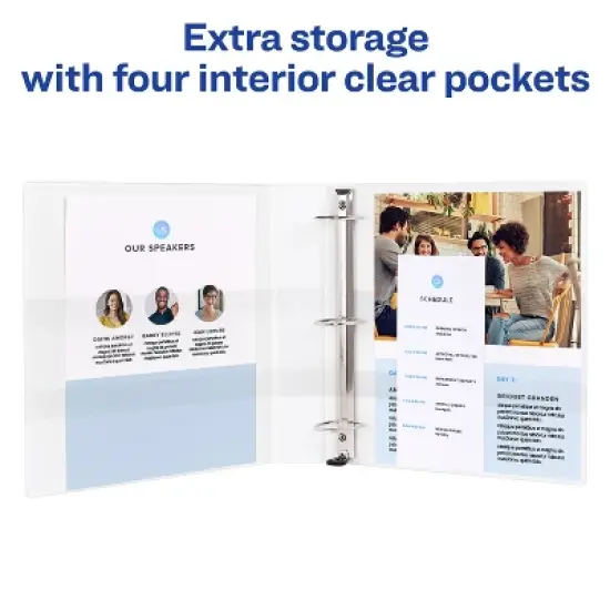 Avery Heavy-Duty View 3 Ring Binder, Extra Wide, 1.5" EZD Rings, 1 White Binder (01319) image {5}