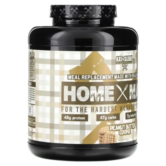 Axe & Sledge Supplements Home Made, Meal Replacement, Peanut Butter Cookie, 103.17 oz (2,925 g) image {3}
