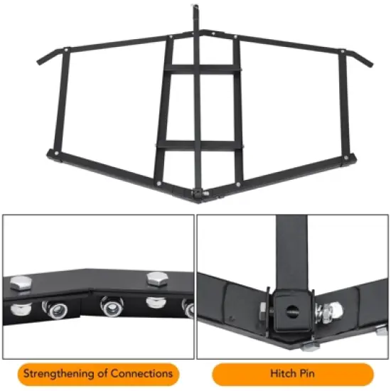 Driveway Drag 74" Width with 2 Adjustable Bars, Heavy Duty Steel Tow Behind Drag Harrow Grader for ATV, Garden Lawn Tractors, Hay Field, Gravel, Soil image {3}
