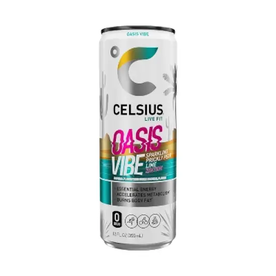 CELSIUS Sparkling Oasis Vibe Functional Energy Drink - 12 fl oz Single Can image {5}