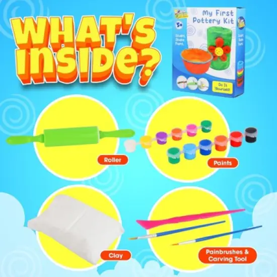 Play Brainy | Pottery Kit for Kids - Do It Yourself Clay Kit image {1}