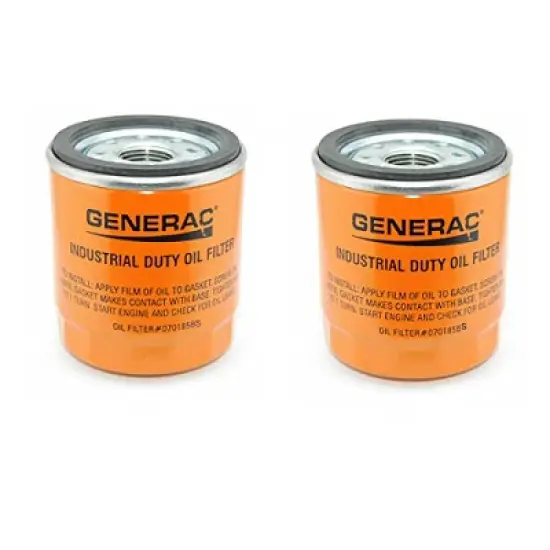 Generac Genuine OEM  2 Pack of 070185BS Oil Filters For Generators image {1}