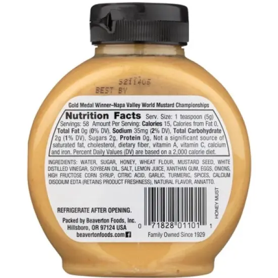 Inglehoffer Sweet Honey Mustard - Case of 6/10.25 oz image {2}