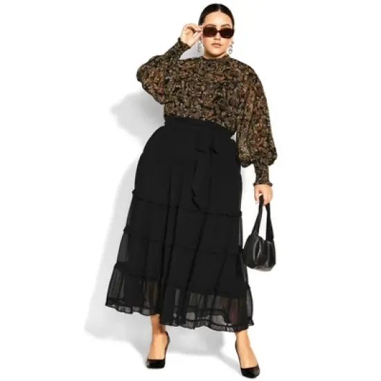 Women's Plus Size Claire Skirt - black | CITY CHIC image {1}