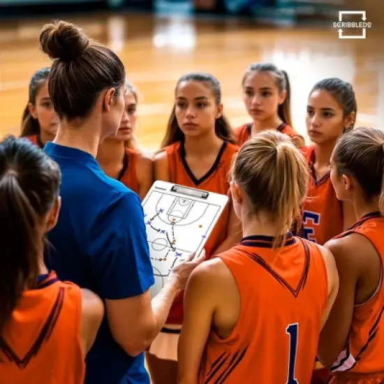 SCRIBBLEDO Basketball Dry Erase Clipboard 15"x9" image {6}