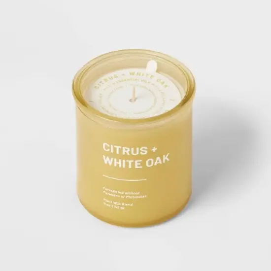 Wellness Jar Citrus and White Oak Candle Yellow - Threshold&trade; image {5}