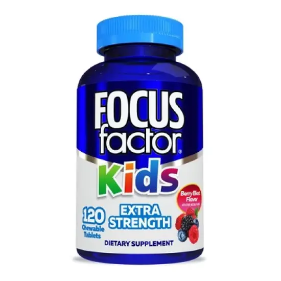 Focus Factor Kids Extra Strength Brain Vitamin Daily Tablets - 120ct image {7}
